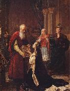 Jozef Simmler Queen Jadwiga's Oath. Sweden oil painting artist